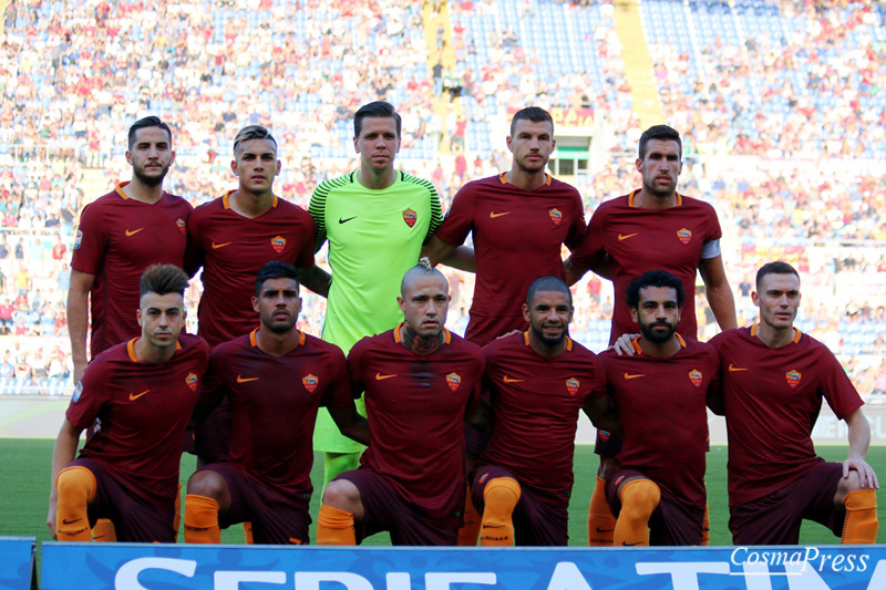 La Roma batte l' Udinese 4-0 con due rigori di Perotti, poi reti di Dzeko e Salah [Foto Cosimo Martemucci]