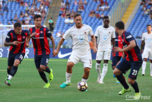 Francesco Totti durante l'amichevole con il San Lorenzo [Foto Martemucci]