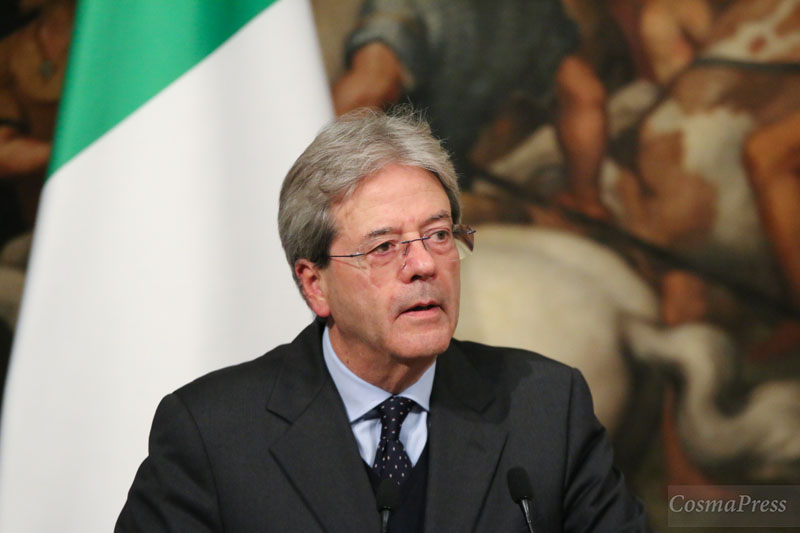 Rome 14/11/2017 Italian Prime Minister Paolo Gentiloni meets with Bulgarian Prime Minister Borisov